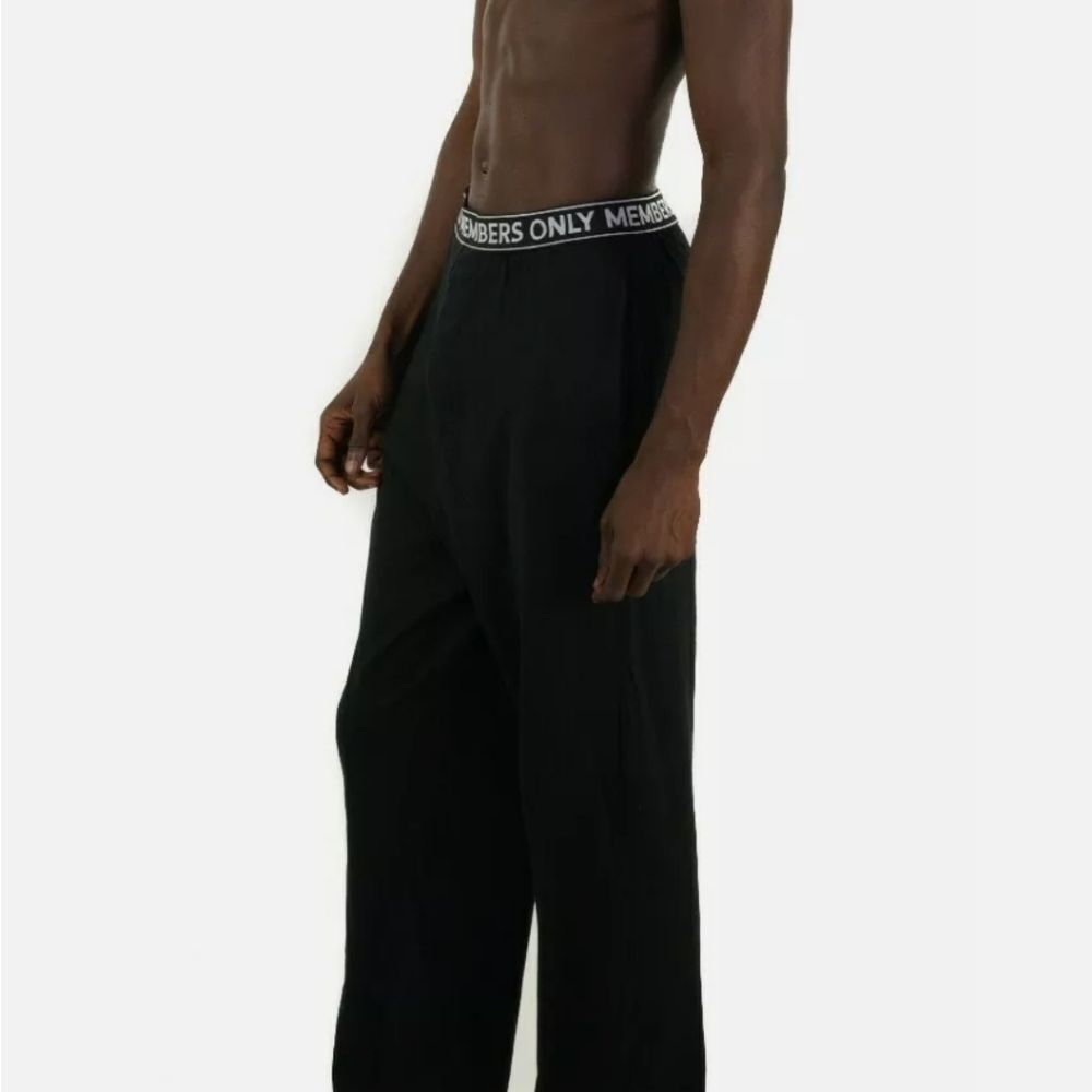 Members Only Men's Jersey Sleep Pant Logo Elastic